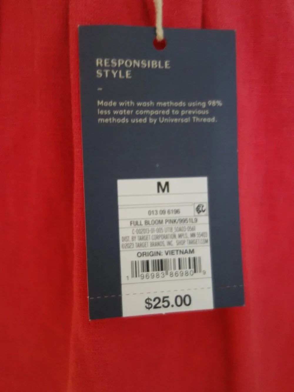 NWT UNIVERSAL THREAD Mini Linen Blend Dress in Full Bloom Pink – Med - Picture 5 of 8